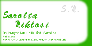 sarolta miklosi business card
