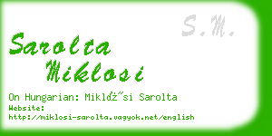 sarolta miklosi business card